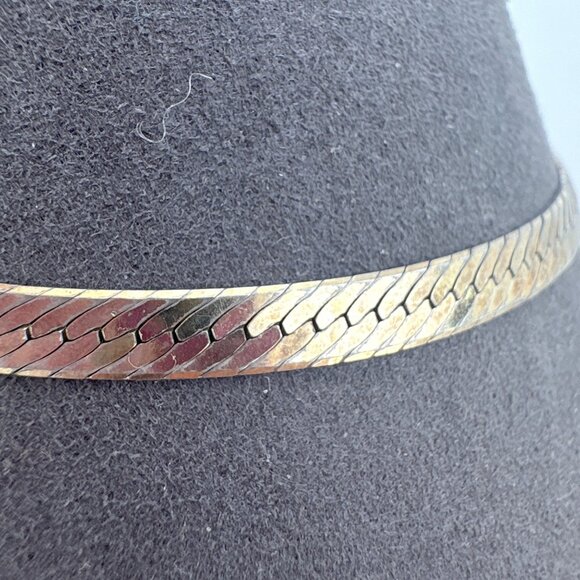 VTG Sterling Silver 925 Herringbone Chain Bracelet Lobster Clasp Size 8" Length - Picture 3 of 11